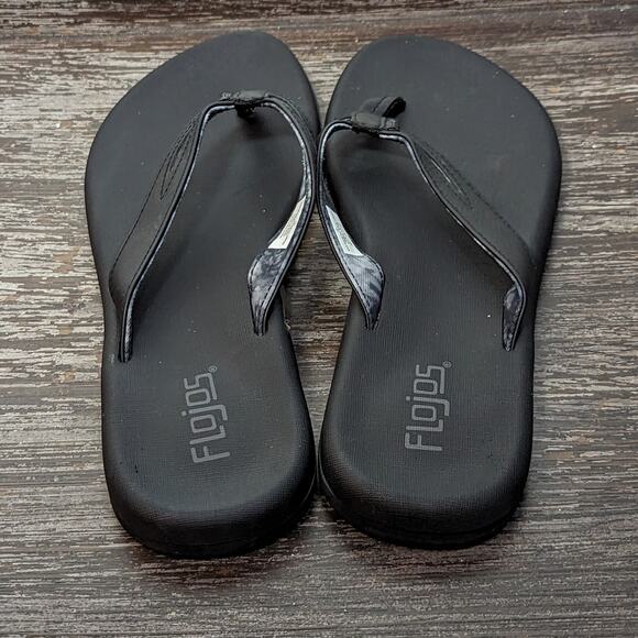 Flojos Black Women's Sandals - Picture 4 of 6